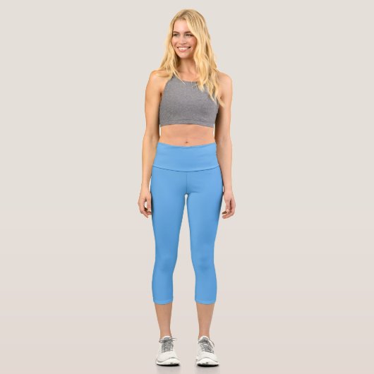 Leggings Capri Jeans bleus (couleur solide) (Recto)