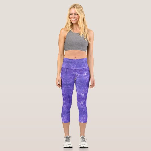 Leggings Capri Jelly Gouache Jelly de la lune violette (Recto)