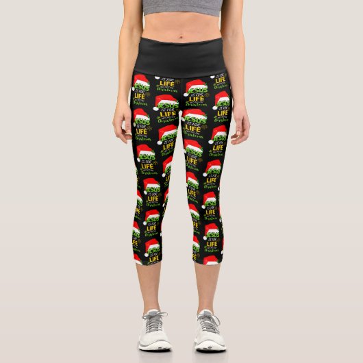 Leggings Capri JÉSUS AMUSANT EST POUR Noël À VIE (Recto)