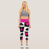 Leggings Capri Jeu de cartes (Recto)