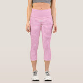Leggings Capri Jeune fille rose 60 ans En vichy À damiers Motif (Recto)