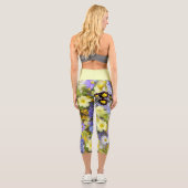 Leggings Capri JEUNES DE STYLE CAPRI - "Jardin Fleur" - Jaune (Verso)