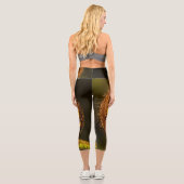Leggings Capri Jeunes Feuilles de Fern (Verso)