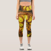 Leggings Capri Jeunes Feuilles de Fern (Recto)