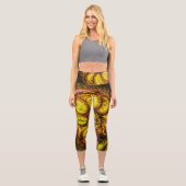 Leggings Capri Jeunes Feuilles de Fern (Recto)