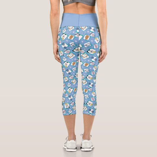 Leggings Capri Johnny Bravo Icon Pattern (Verso)