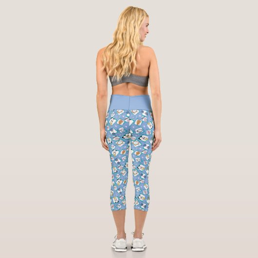 Leggings Capri Johnny Bravo Icon Pattern (Verso)