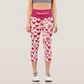 Leggings Capri Joli Coeur Rouge Rose Sucré (Recto)