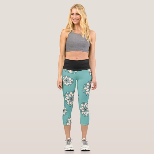 Leggings Capri Joli en sarcelle (Recto)