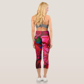 Leggings Capri Joli Ensemble De Roses Rouges (Verso)