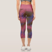 Leggings Capri Joli Feuilles tropicaux (Verso)