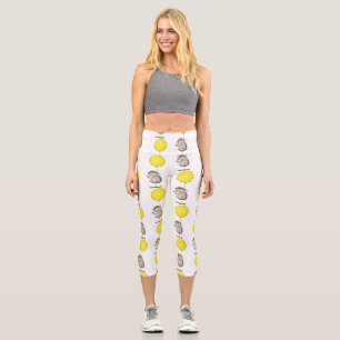 Leggings Capri Joli hérisson et motif de dessin animé de ballon