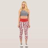 Leggings Capri Joli Motif rouge et noir Ladybug (Recto)