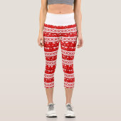 Leggings Capri Joli Noël Mittens et Motif de bas (Recto)