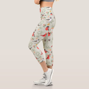 Leggings Capri Joli Noël Oiseau Motif Design de vacances