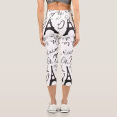 Leggings Capri Joli Paris Chic noir et blanc (Verso)