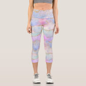 Leggings Capri Joli Pastel Agate | Aquarelle de la veine Parties (Recto)