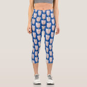 Leggings Capri Joli personnage de dessin animé boba thé bulle (Recto)