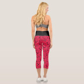 Leggings Capri Joli | Personnalisé | Crimson Red | Impression flo (Verso)