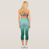 Leggings Capri Joli vert foncé à lumineux Turquoise dégradé (Verso)