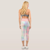 Leggings Capri Jolie Abstraite Pastel Dreamy Ellipses (Verso)