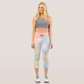 Leggings Capri Jolie Abstraite Pastel Dreamy Ellipses (Recto)