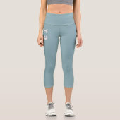 Leggings Capri Jolie colombe bleu monogrammed (Recto)