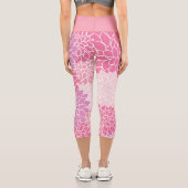 Leggings Capri Jolie Dahlia rose violet Botanique Floral (Verso)