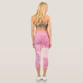 Leggings Capri Jolie Dahlia rose violet Botanique Floral (Verso)