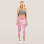 Leggings Capri Jolie Dahlia rose violet Botanique Floral (Recto)