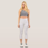 Leggings Capri Jolie dentelle blanche semble délicate (Recto)