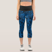 Leggings Capri Jolie dentelle bleue délicate (Recto)