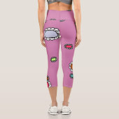 Leggings Capri jolies fleurs (Verso)