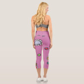 Leggings Capri jolies fleurs (Verso)