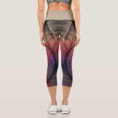 Leggings Capri Jonglage Abstrait Art moderne Imaginaire fractal (Verso)