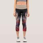 Leggings Capri Jonglage Abstrait Art moderne Imaginaire fractal (Recto)