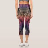 Leggings Capri Jonglage Abstrait Art moderne Imaginaire fractal (Verso)