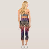 Leggings Capri Jonglage Abstrait Art moderne Imaginaire fractal (Verso)