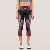 Leggings Capri Jonglage Abstrait Art moderne Imaginaire fractal (Recto)