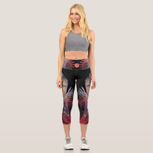 Leggings Capri Jonglage Abstrait Art moderne Imaginaire fractal