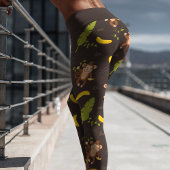 Leggings Capri Jouer Brown Singe Et Banane