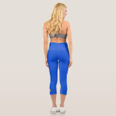 Leggings Capri Joueur de Pickleball Custom High Waising Royal Blu (Verso)