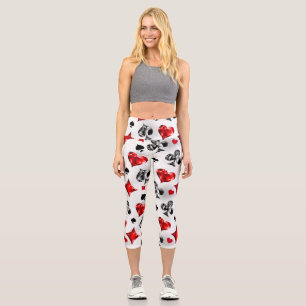 Leggings Capri Joueur de poker Joueur de cartes de jouer costumes