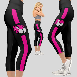 Leggings Capri Joueuse de football fille Anniversaire cadeau de f