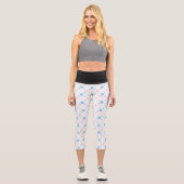 Leggings Capri Joueuses de softball étoiles (Recto)
