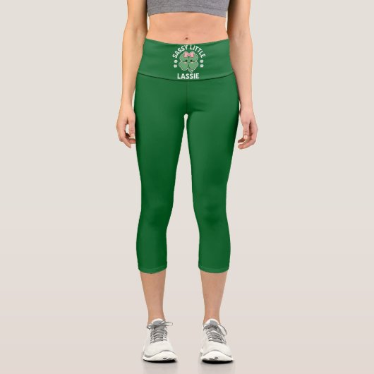 Leggings Capri Jour de la Saint Patrick Sassy Petite Lassie Enfan (Recto)