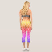 Leggings Capri Joyau d'irruption arc-en-ciel Motif géométrique (Verso)