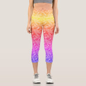 Leggings Capri Joyau d'irruption arc-en-ciel Motif géométrique (Recto)