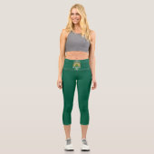 Leggings Capri Joyeuse Saint Patrick journée Arc-en-ciel Trèfle (Recto)