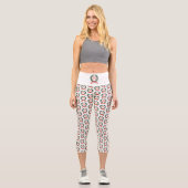 Leggings Capri Joyeuses vacances Vintage Holly Noël Wreath (Recto)
